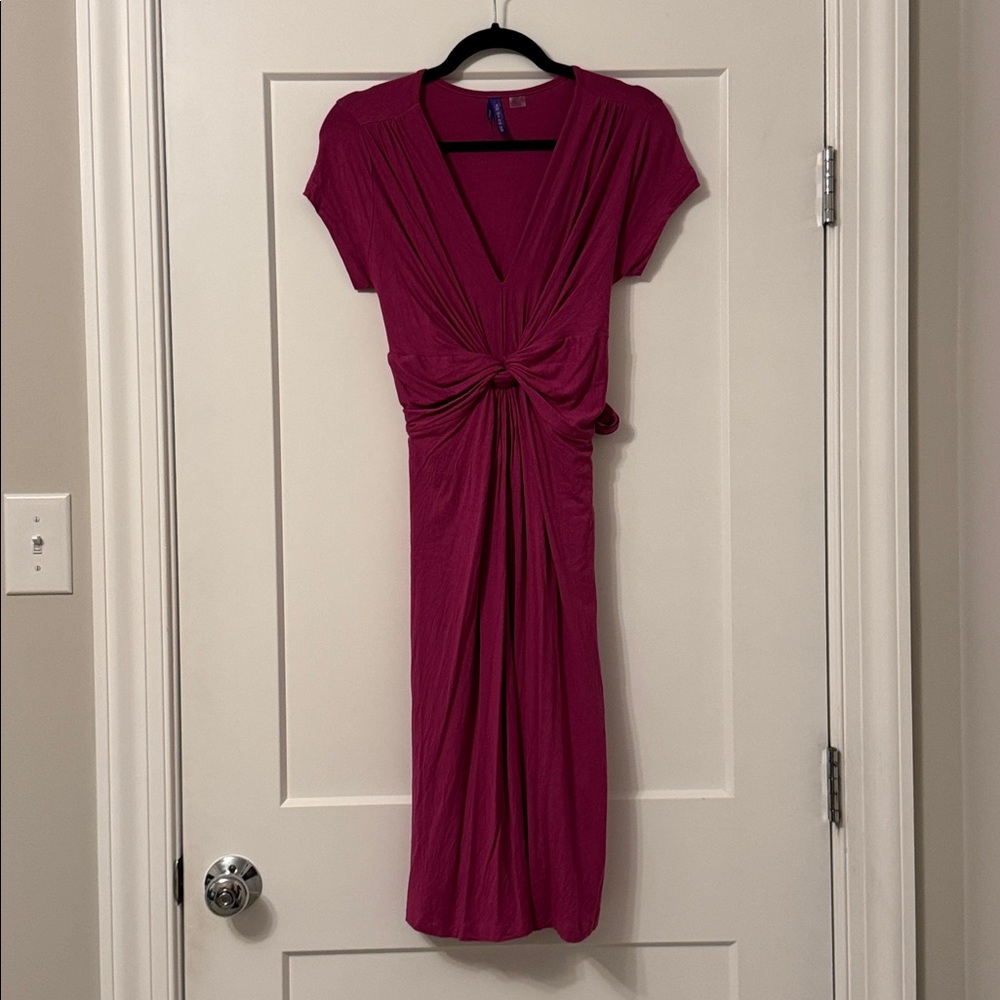 Seraphine Pink Knot Front Maternity Dress Sz 6